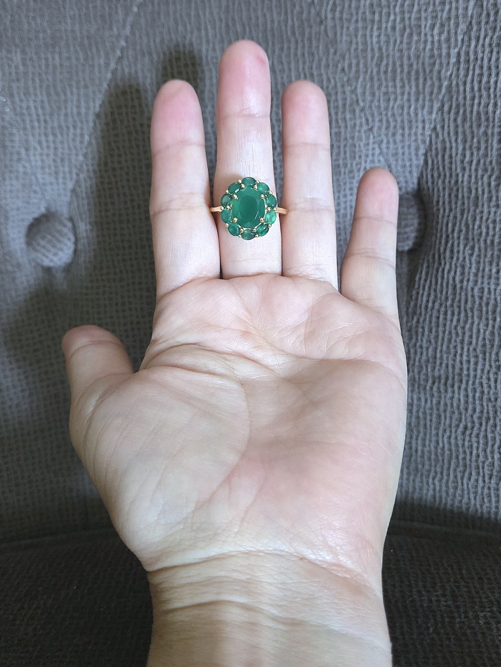 Shivam Green💚 Onyx Flower🌸 Ring💍 - Picture 14 of 16